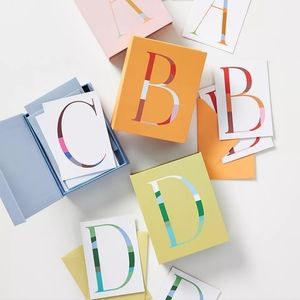 NEW Letter "J" Anthropologie Monogram Boxed Card Set
